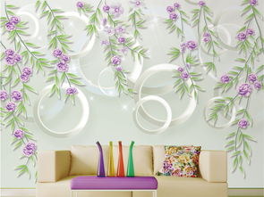 现代简约立体花帘背景墙 定义空间美学的纺织艺术