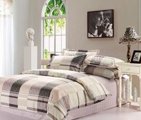 厂家直销 斜纹环保印花条纹格子全棉床上用品四件套批发团购价格、图片及材料详解